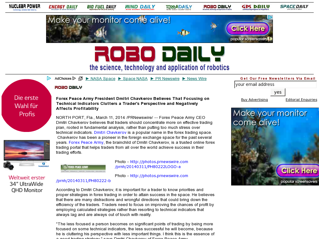 Forex Peace Army - Robo Daily- Sound Trading Plan